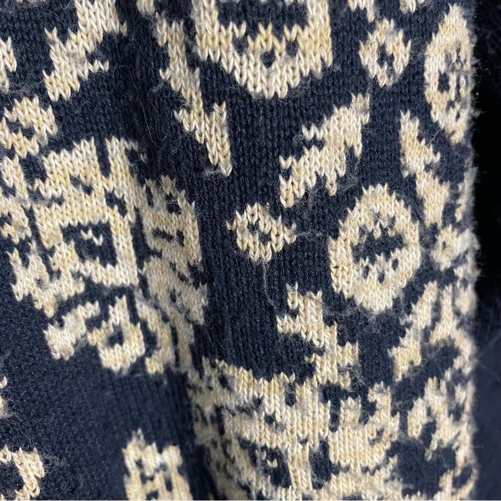 Vintage Cardigan Sweater Navy Blue Women Size Large Floral Eclectic Retro 90s‎ - Picture 10 of 15